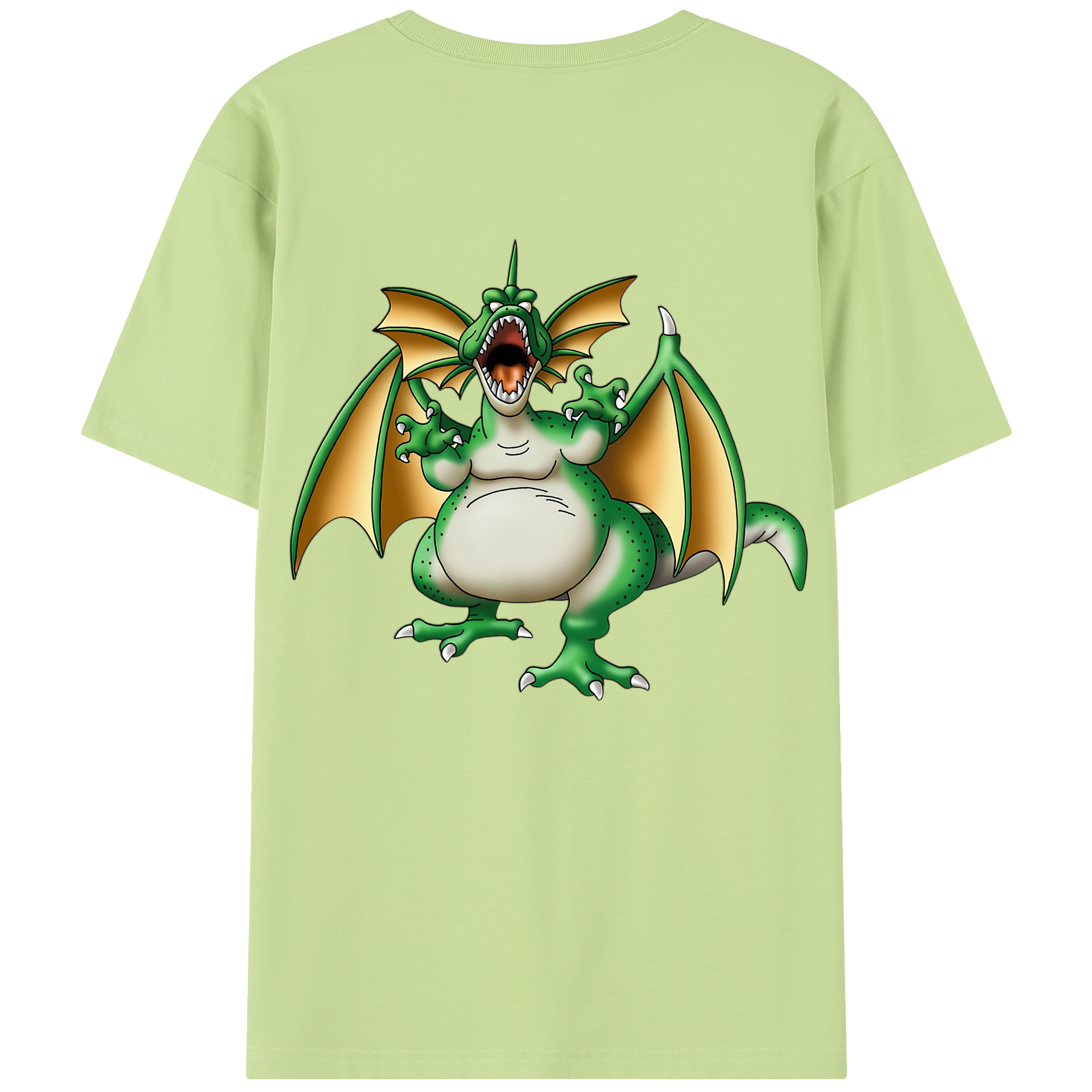 （画像用） ドラゴンクエスト Doragon Kuesuto Dragon Quest 綿100％半袖Tシャツ（背面プリント）